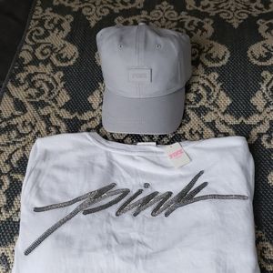 Victoria's Secret PINK T-shirt and Hat Set